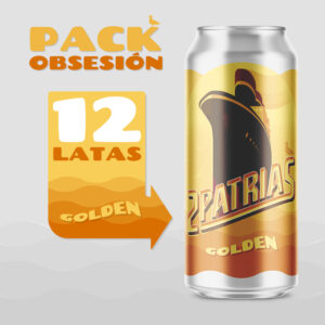 Pack de 12 latas de cerveza artesanal estilo Golden