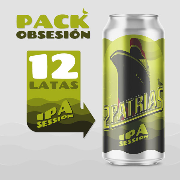 Pack de 12 latas de cerveza artesanal estilo Ipa Session