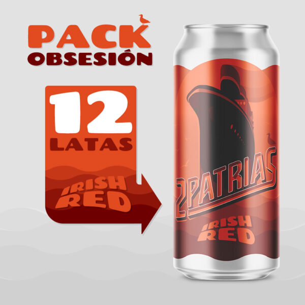 Pack de 12 latas de cerveza artesanal estilo Irish Red