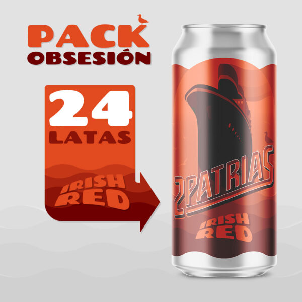 Pack de 24 latas de cerveza artesanal estilo Irish Red