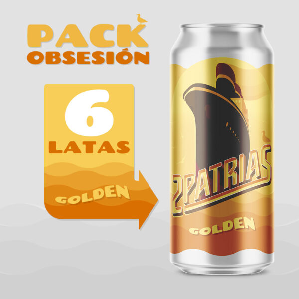 Pack de 6 latas de cerveza artesanal estilo Golden