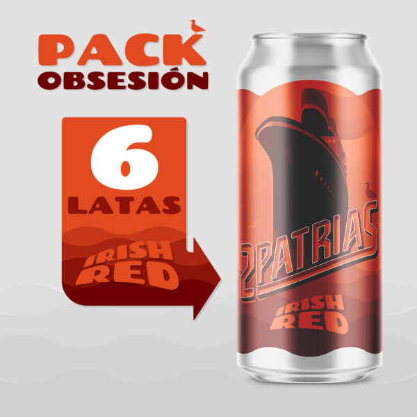 Pack de 6 latas de cerveza artesanal estilo Irish Red